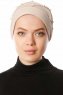 Yaren - Turbante Crepe Chiffon Beige - Sehr-i Sal
