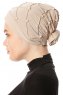 Yaren - Turbante Crepe Chiffon Beige - Sehr-i Sal