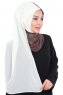 Ylva - Hijab Chiffon Práctico Marrón & Crema