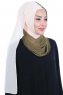 Ylva - Hijab Chiffon Práctico Caqui & Beige