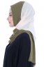 Ylva - Hijab Chiffon Práctico Caqui & Beige