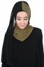 Ylva - Hijab Chiffon Práctico Caqui & Negro