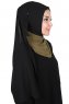 Ylva - Hijab Chiffon Práctico Caqui & Negro