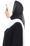Ylva - Hijab Chiffon Práctico Blanco & Negro