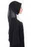 Ylva - Hijab Chiffon Práctico Blanco & Negro
