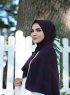 Zahra - Hijab De Crepe Aubergine - Mirach