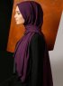 Zahra - Hijab De Crepe Púrpura - Mirach