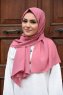 Zahra - Hijab De Crepe Rosa Oscuro - Mirach