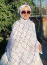Zakiyah - Hijab De Algodón Estampado Blanco