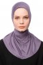 Zeliha - Hijab Práctico Viscosa Púrpura