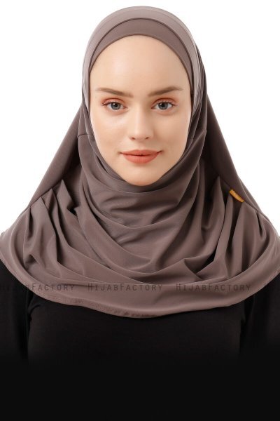 Esma - Hijab Amira Taupe Oscuro - Firdevs
