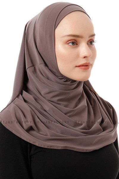 Esma - Hijab Amira Taupe Oscuro - Firdevs