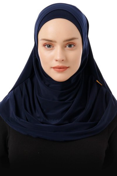 Esma - Hijab Amira Azul Marino - Firdevs