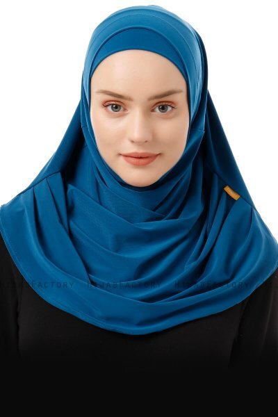Esma - Hijab Amira Petrol Azul - Firdevs
