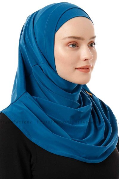 Esma - Hijab Amira Petrol Azul - Firdevs
