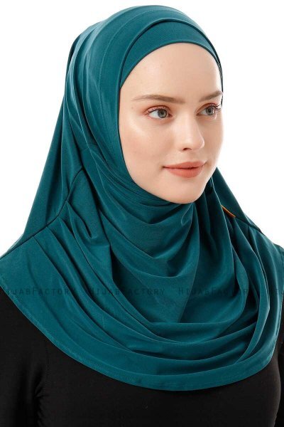 Esma - Hijab Amira Verde Oscuro - Firdevs