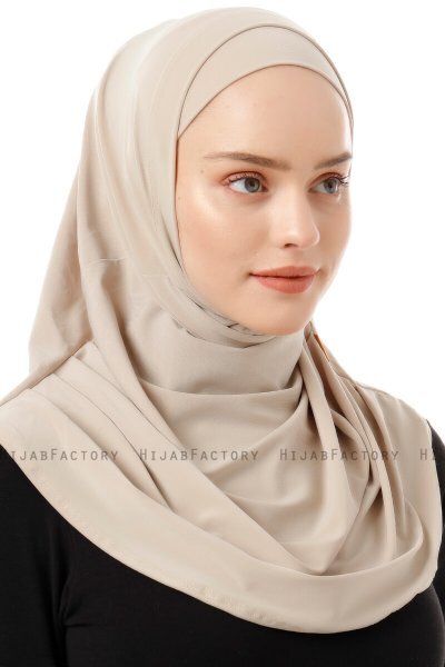 Esma - Hijab Amira Beige Claro - Firdevs