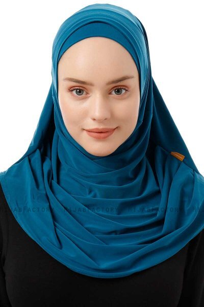 Esma - Hijab Amira Petrol Verde - Firdevs