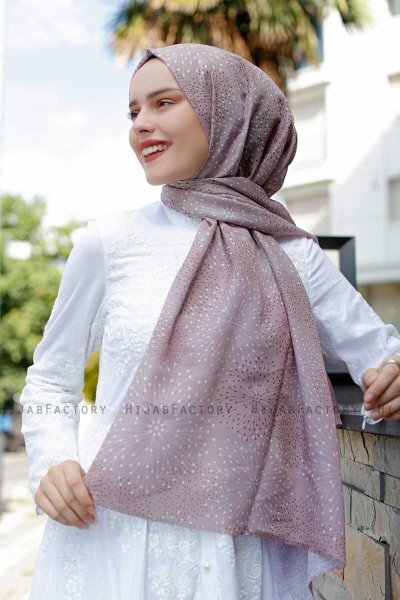 Akay - Hijab Estampado Taupe - Sal Evi
