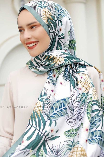 Hijab Twill Con Estampado De Piña - Sal Evi