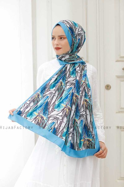 Hijab Twill Con Estampado De Lirio - Sal Evi