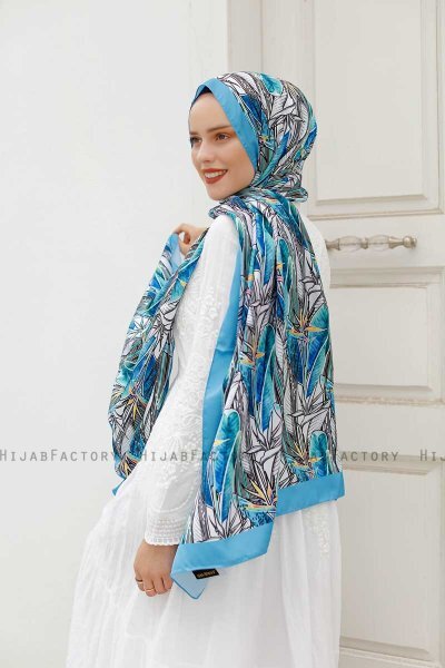 Hijab Twill Con Estampado De Lirio - Sal Evi