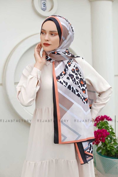 Hijab Twill Con Estampado De Orange - Sal Evi