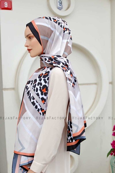 Hijab Twill Con Estampado De Orange - Sal Evi