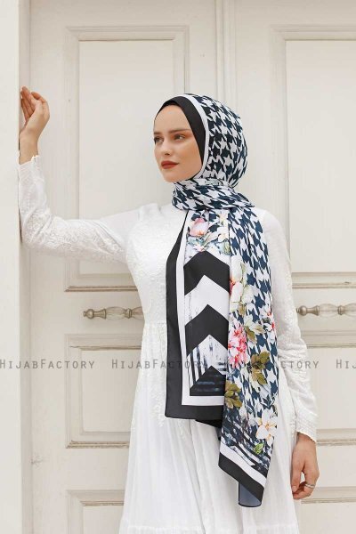 Hijab Twill Con Estampado De Cristal - Sal Evi