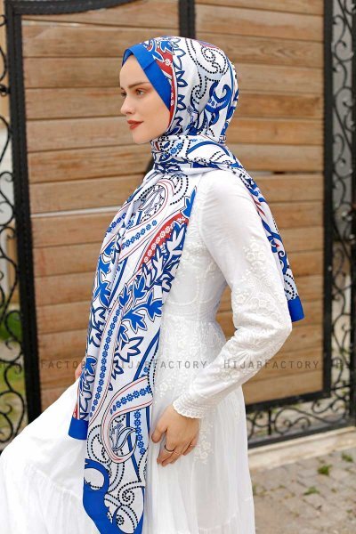 Hijab Twill Con Estampado De Ladrillo - Sal Evi