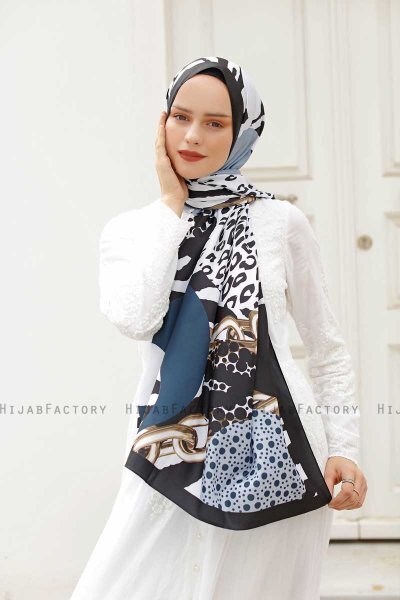 Hijab Twill Con Estampado De Cadena - Sal Evi