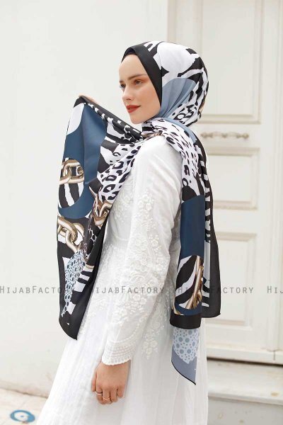 Hijab Twill Con Estampado De Cadena - Sal Evi