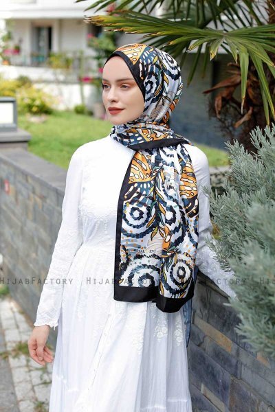 Hijab Twill Con Estampado De Palmera - Sal Evi