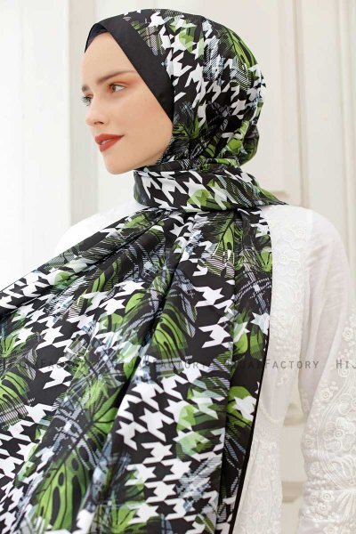 Hijab Twill Con Estampado De Bosque - Sal Evi