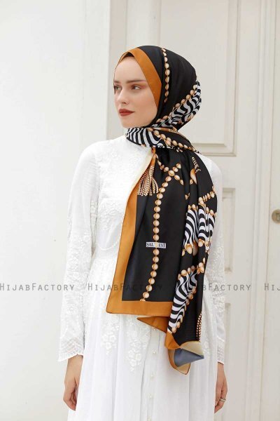 Hijab Twill Con Estampado De Diamond - Sal Evi