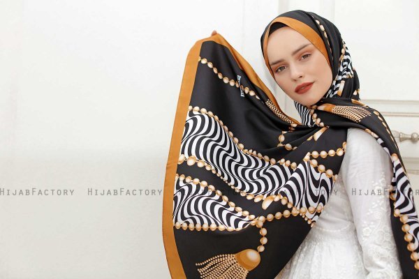 Hijab Twill Con Estampado De Diamond - Sal Evi