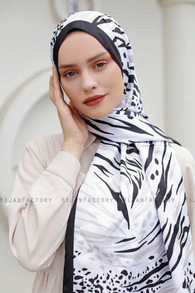 Hijab Twill Con Estampado De Whirlpool - Sal Evi