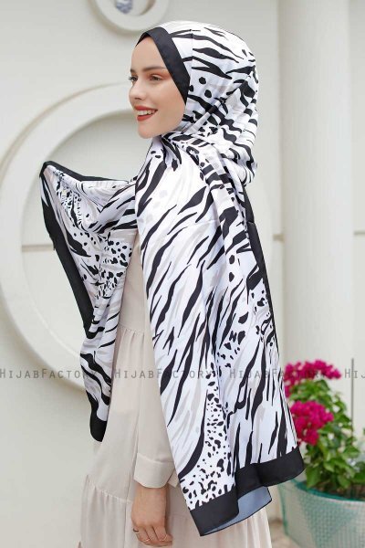 Hijab Twill Con Estampado De Whirlpool - Sal Evi