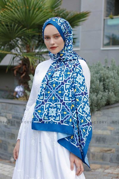Hijab Twill Con Estampado De Spring - Sal Evi