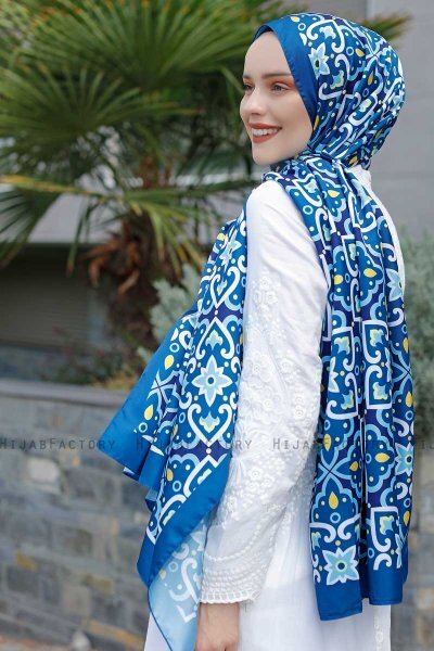 Hijab Twill Con Estampado De Spring - Sal Evi