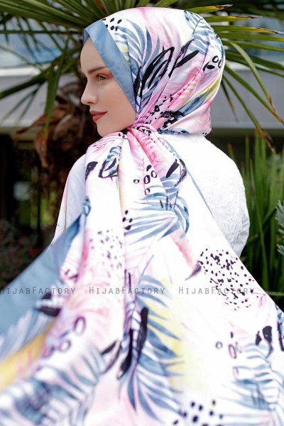 Hijab Twill Con Estampado De Pink Breeze - Sal Evi
