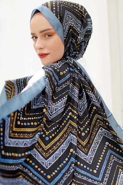 Hijab Twill Con Estampado De Ethnic - Sal Evi