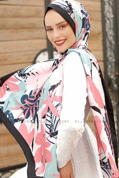 Hijab Twill Con Estampado De Garden - Sal Evi