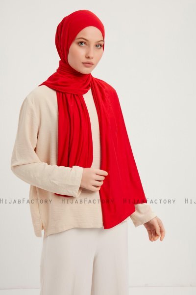 Sibel - Hijab Jersey Rojo
