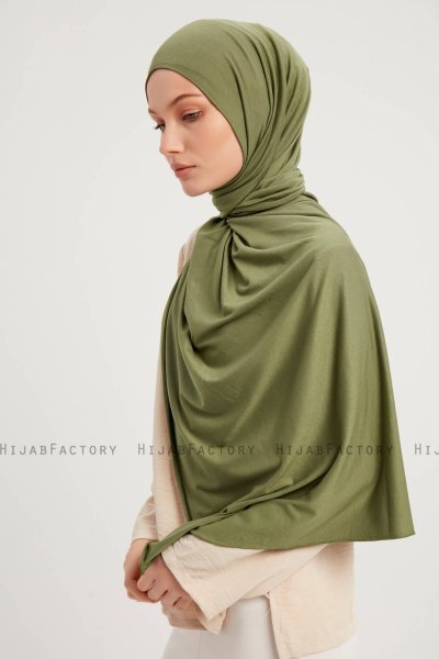 Sibel - Hijab Jersey Olive