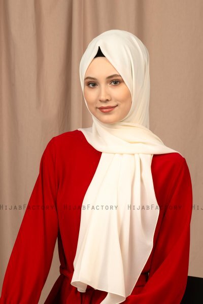 Yildiz - Hijab Crepe Chiffon Crema