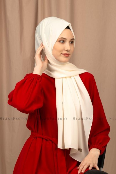 Yildiz - Hijab Crepe Chiffon Crema
