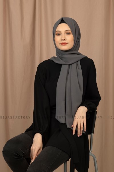 Yildiz - Hijab Crepe Chiffon Gris