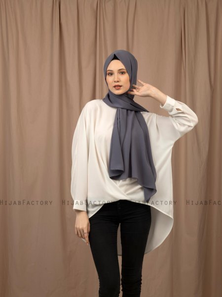Yildiz - Hijab Crepe Chiffon Antracita