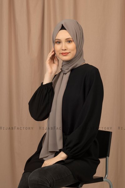 Yildiz - Hijab Crepe Chiffon Sand Oscuro